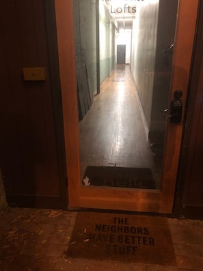 Wide door and hallway