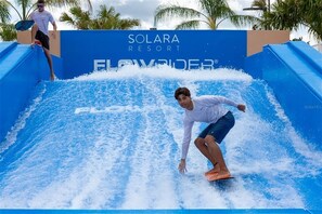 Catch the waves at the resort's wave simulator.