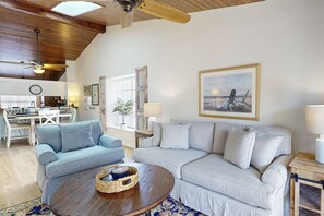 Kick back and relax in the comfortable living room