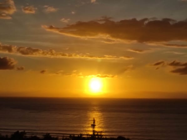 Couché de soleil vue de la terrasse
