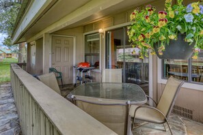 Covered Patio with Electric Grill