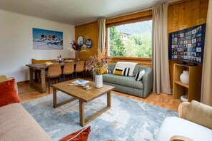 Spacious living room with picture window