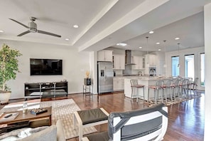 View of main living to kitchen