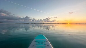 Paddle Board Sunrise Directly Behind Villa