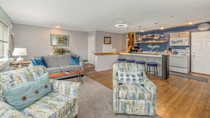 Living room with kitchen