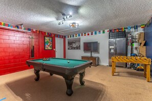 Game Room - View #3 - - TV for Game Use, Refrigerator for Drinks