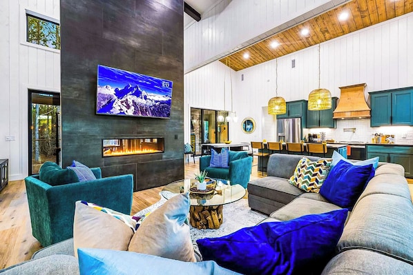 Enter this beautiful cabin and be wowed by the expansive open-concept living space.