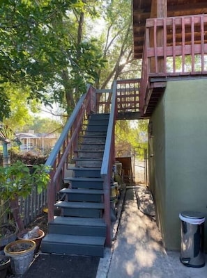 Stairs leading up to Guadalupe Casita