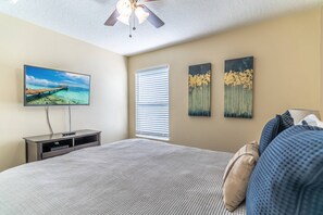 Upstairs Queen Bedroom w/Flat Screen TV - View #2