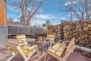 Fire pit and bocce ball court