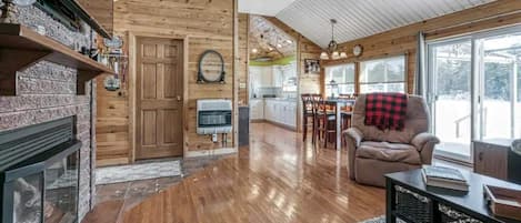 Large open concept living dining and kitchen