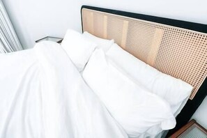 King Size Bed with King Size Pillows (2)