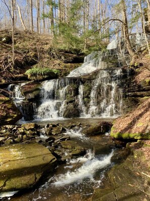 Beautiful views of the waterfall