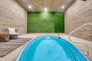 Private, 4.5' deep indoor pool is ready for your groups memories to be made.