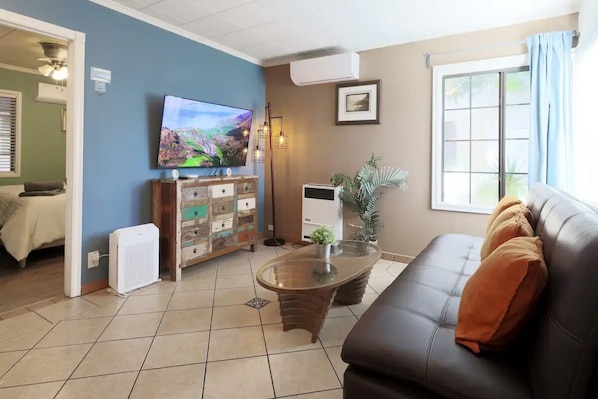 Living room area w/  50 inch Smart TV