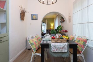 The natural light streaming in makes this a lovely spot to eat.