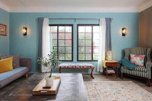 Bright, cozy, and full of charm this inviting living room