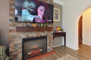 stylish TV setup perfect for movie nights, streaming your favorites.
