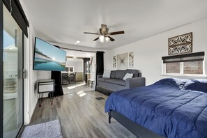 Cozy living sleeping space.