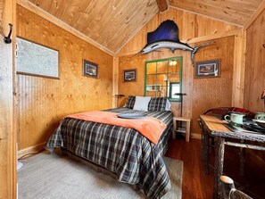 Enjoy the cozy rustic cabin interior