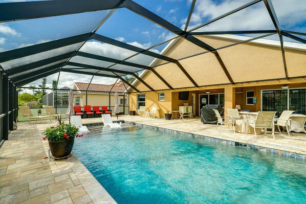 Cape Coral Vacation Rental | 3BR | 2BA | 1 Step Required | 1,799 Sq Ft