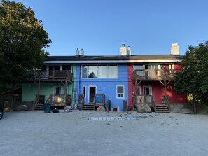 Front of Chalet Blue (3 units, left, centre and right)