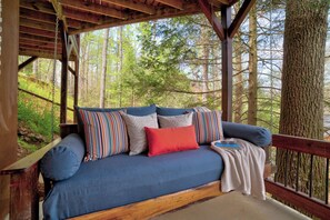 Swing your worries away or read your favorite book on the relaxing daybed swing.