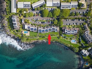 1st floor unit. Quiet and private. Ideally located between both oceanfront pools