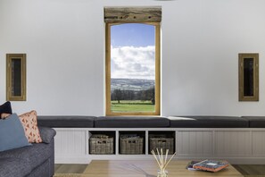 Spectacular countryside views from the sitting area