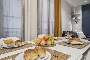 The dining area