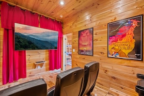 Enjoy the full-sized movie theater room.