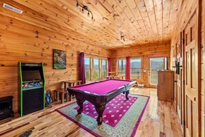 The game room is located on the lower level and provides fun for all ages.
