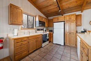 Kitchen is equipped w/a generous pantry for food storage