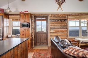 Indoors, Hardwood, Stained Wood, Couch, Home Decor
