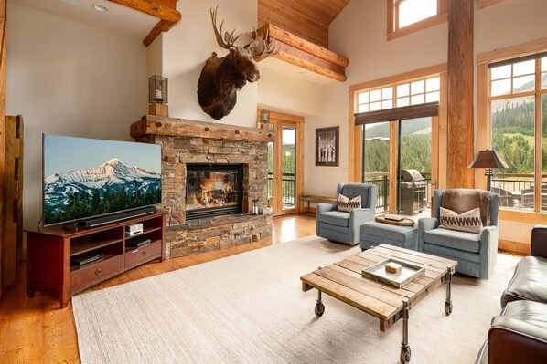 Furniture, Indoors, Living Room, Home Decor, Fireplace