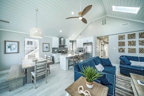 Bright, open space with a modern coastal feel—perfect for family gatherings
