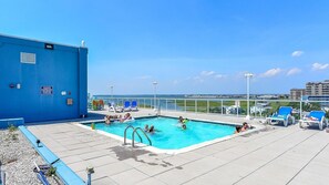Sundeck great for swimming, dining, or watching fireworks.