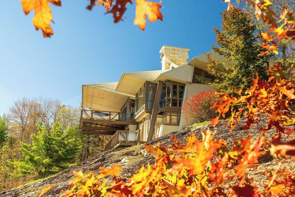 Kite house in fall