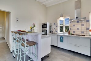 Eat at the bar or dining table