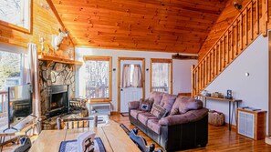 Living Room with Fireplace and seating