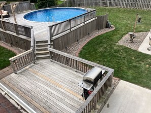 Patio, deck and pool