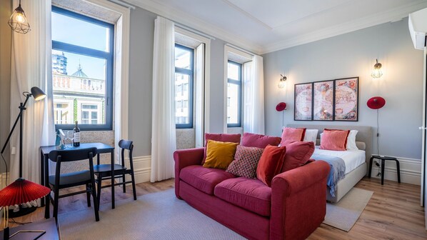 Unwind in elegance, either in our double bed or by laying back in our cozy sofa. Your sanctuary of serenity. #LovelyStay #Airbnb