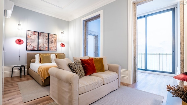 Unwind in elegance, either in our double bed or by laying back in our cozy sofa. Your sanctuary of serenity. #LovelyStay #Airbnb