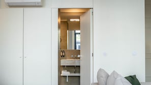Sneak peek into the bathroom from the main area. #Bright #LovelyStay