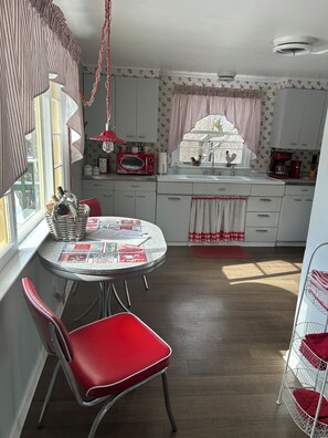 Our restored vintage 1950s kitchen!