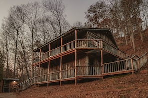 Outside Cabin House Upstairs and Downstairs View