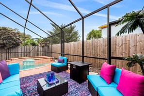 Experience relaxation in this serene patio space