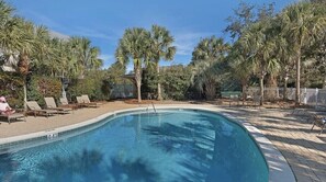 One of two community pools