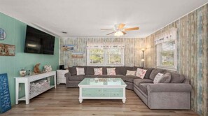 Open floor plan, perfect for family time.
