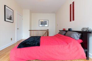 Master bedroom, with a queen bed. 